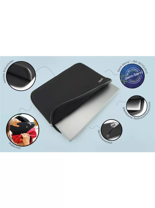 RAPESCO Notebook tok, 14", antibakteriális, RAPESCO, fekete