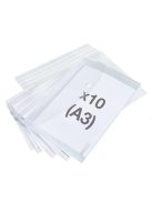 RAPESCO Irattartó tasak, A3, PP, patentos, RAPESCO "Eco", áttetsző