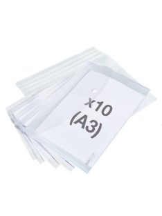   RAPESCO Irattartó tasak, A3, PP, patentos, RAPESCO "Eco", áttetsző