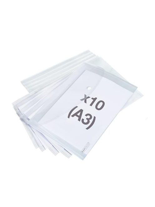 RAPESCO Irattartó tasak, A3, PP, patentos, RAPESCO "Eco", áttetsző