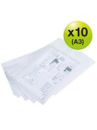 RAPESCO Irattartó tasak, A3, PP, patentos, RAPESCO "Eco", áttetsző