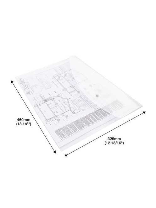 RAPESCO Irattartó tasak, A3, PP, patentos, RAPESCO "Eco", áttetsző