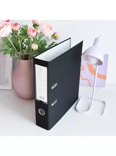 Iratrendező A4, 7,5cm,lapraszerelt, Bluering® Smart fekete