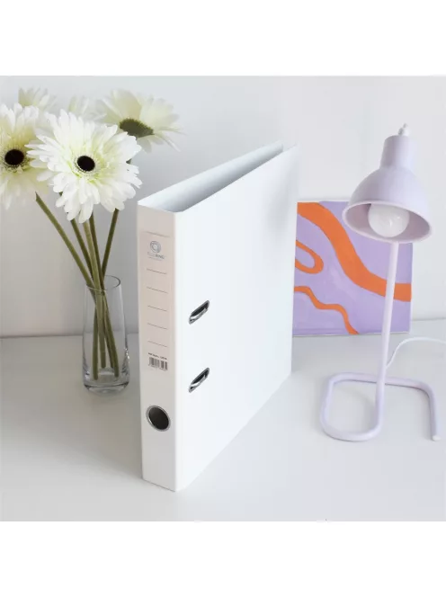 Iratrendező A4, 5cm, két oldalt PP borítás, Bluering® Premium fehér