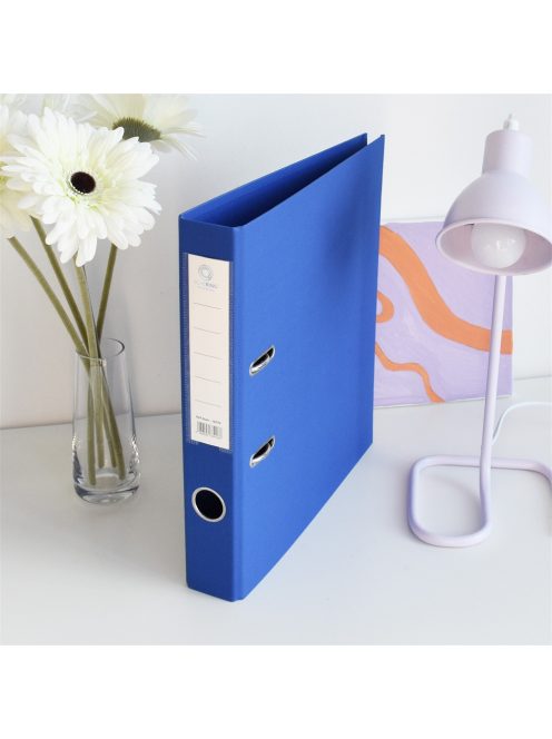 Iratrendező A4, 5cm, két oldalt PP borítás,lapraszerelt, Bluering® Premium kék