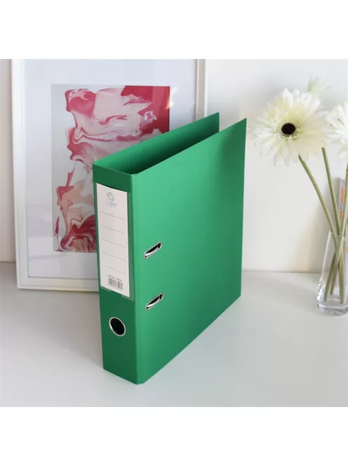 Iratrendező A4, 7,5cm, két oldalt PP borítás, Bluering® Premium zöld