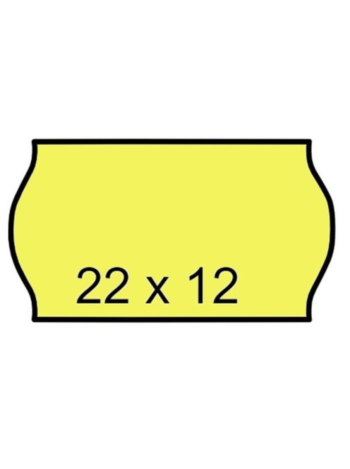 Árazószalag, 22x12 mm, citrom