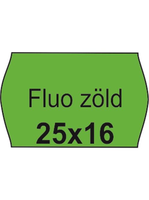 Árazószalag, 25x16 FLUO zöld