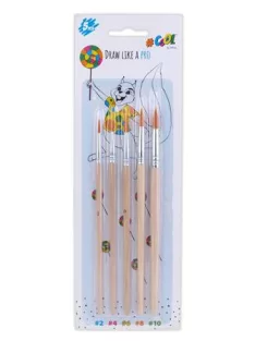   COOL BY VICTORIA Ecsetkészlet, no. 2-4-6-8-10, fa, COOL BY VICTORIA, natúr fanyelű