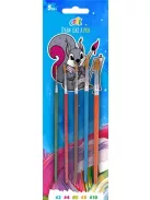 COOL BY VICTORIA Ecsetkészlet, no. 2-4-6-8-10, fa, COOL BY VICTORIA, festett nyelű