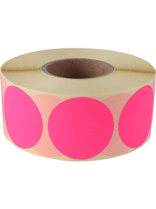 Etikett, 38 mm kör, 1000 etikett/tekercs, rózsaszín