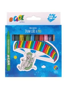   COOL BY VICTORIA Zsírkréta, kerek, COOL BY VICTORIA, 12 különböző szín