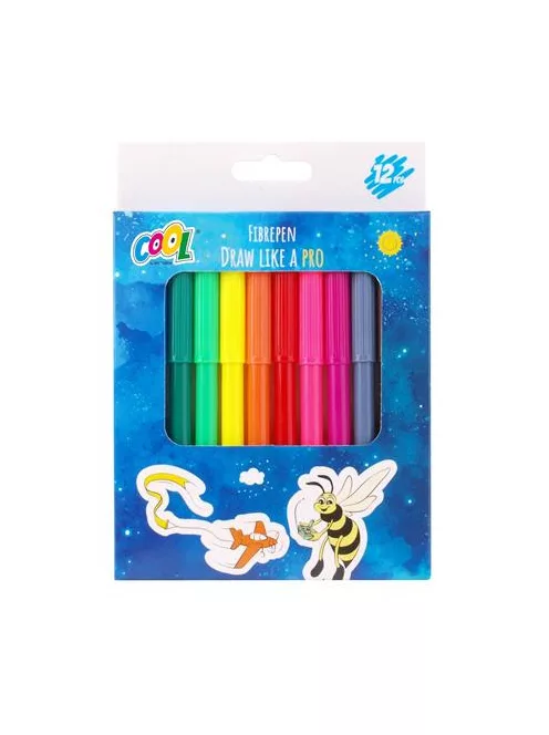 COOL BY VICTORIA Filctoll készlet, 2 mm, COOL BY VICTORIA, 12 különböző szín