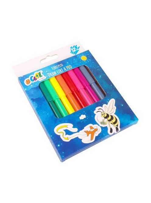 COOL BY VICTORIA Filctoll készlet, 2 mm, COOL BY VICTORIA, 12 különböző szín