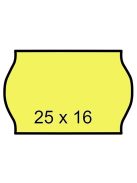 Árazószalag, 25x16 mm, citrom