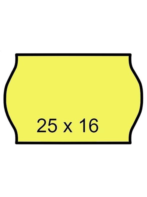 Árazószalag, 25x16 mm, citrom