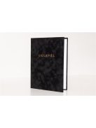 Oklevéltartó, A4, exkluzív, plüss, aranyozva, fekete