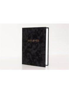 Oklevéltartó, A4, exkluzív, plüss, aranyozva, fekete