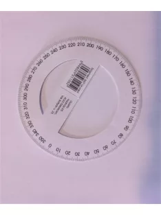 Szögmérő, papír, 360 fokos