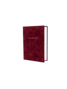 Oklevéltartó, A4, exkluzív, plüss, aranyozva, bordó