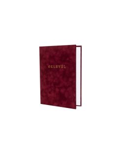 Oklevéltartó, A4, exkluzív, plüss, aranyozva, bordó