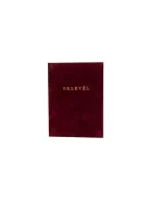 Oklevéltartó, A4, exkluzív, plüss, aranyozva, bordó