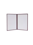 Oklevéltartó, A4, exkluzív, plüss, aranyozva, bordó