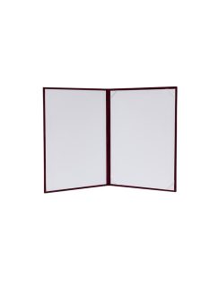 Oklevéltartó, A4, exkluzív, plüss, bordó