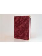 Oklevéltartó, A4, exkluzív, plüss, 4 fém sarokkal, bordó