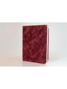 Oklevéltartó, A4, exkluzív, plüss, 4 fém sarokkal, bordó