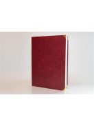 Oklevéltartó, A4, exkluzív, műbőr, 4 fém sarokkal, bordó
