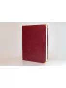 Oklevéltartó, A4, exkluzív, műbőr, 4 fém sarokkal, bordó