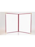 Oklevéltartó, A4, exkluzív, műbőr, 4 fém sarokkal, bordó