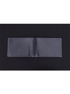 Diák- és igazolványtartó, többlapos, PVC, átlátszó