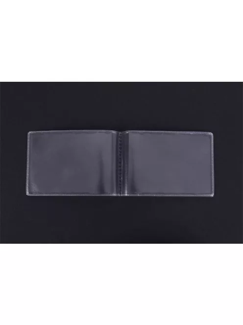 Diák- és igazolványtartó, többlapos, PVC, átlátszó