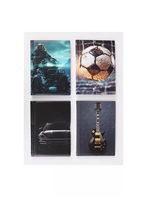 Igazolványtartó, álló, 10 betét lappal, mintás PVC, "Bővített személyi", fiú