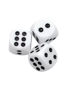 Dobókocka, műanyag, 3 darab