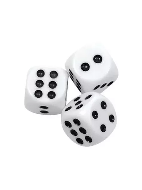 Dobókocka, műanyag, 3 darab