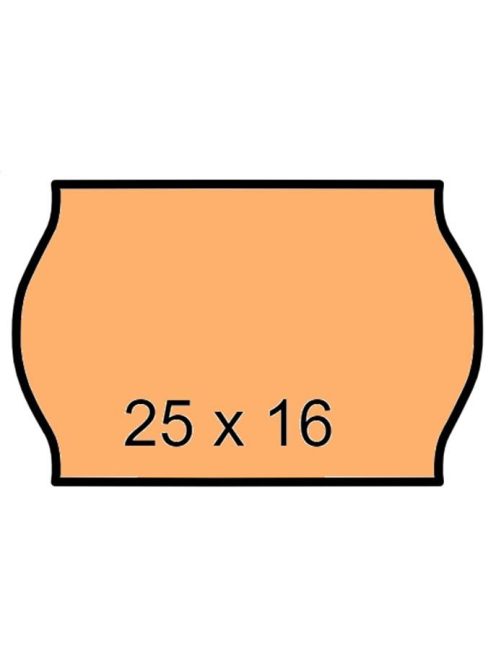 Árazószalag, 25x16 mm, narancs