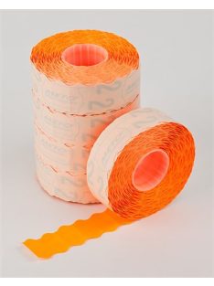 METO Árazógépszalag, 22x12 mm, METO, narancs