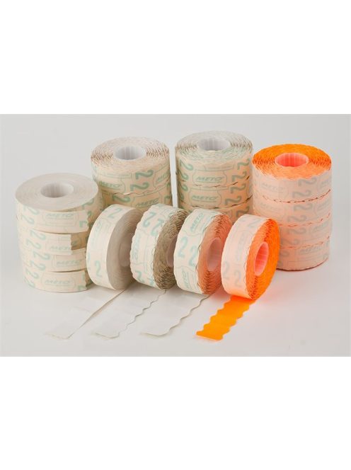 METO Árazógépszalag, 22x12 mm, METO, fehér