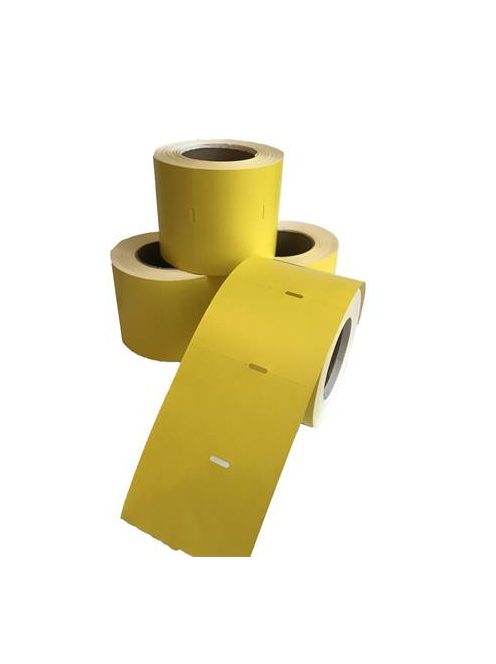 Polccímke, thermo, 38×55 mm, nem öntapadó, 600 db/tekercs, sárga
