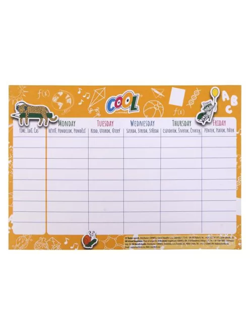 COOL BY VICTORIA Órarend, A5, kétoldalas, COOL BY VICTORIA