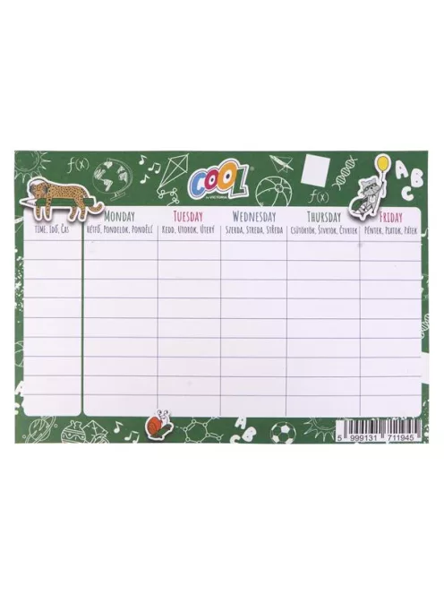 COOL BY VICTORIA Órarend, A5, kétoldalas, COOL BY VICTORIA