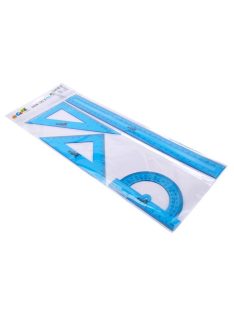   COOL BY VICTORIA Vonalzókészlet, műanyag, 4 darabos, COOL BY VICTORIA, kék