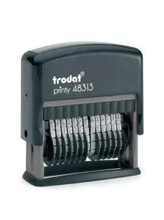   TRODAT Számbélyegző, TRODAT, "Printy 48313", fekete ház, fekete párnával