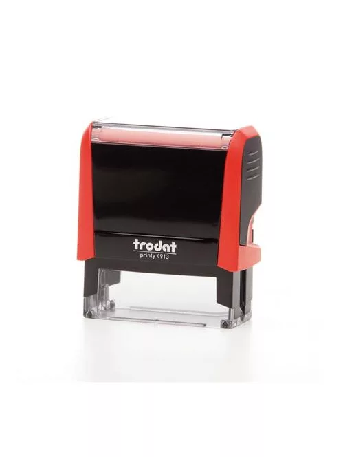 TRODAT Bélyegző, TRODAT "Printy 4913", piros ház, fekete párnával