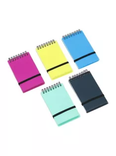   VIQUEL Spirálnotesz, 75x125 mm, vonalas, VIQUEL "Propyglass Mini", vegyes színek