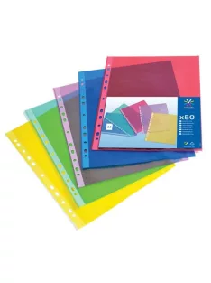   VIQUEL Genotherm, lefűzhető, A4, 50 mikron, víztiszta, VIQUEL "Trend", vegyes színek