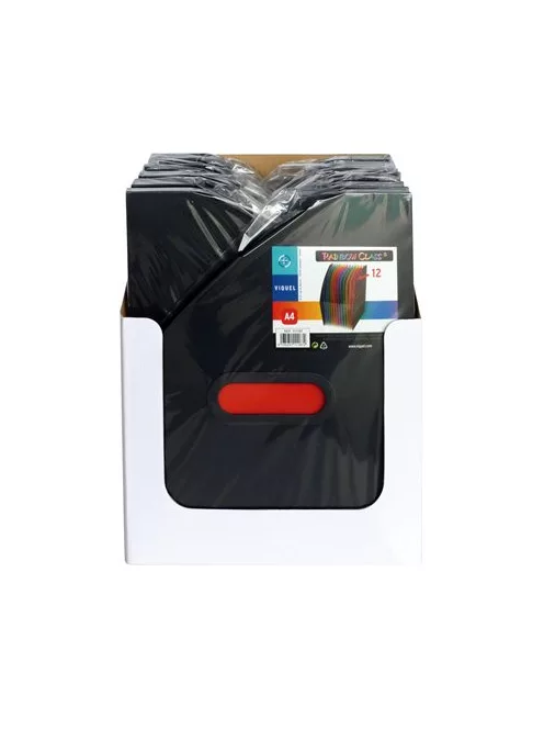 VIQUEL Iratpapucs, PP, 12 részes, VIQUEL, "Rainbow Class", fekete